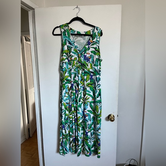 Rainforest Pattern Plus Size Dress, Size 12-14 - Picture 1 of 8